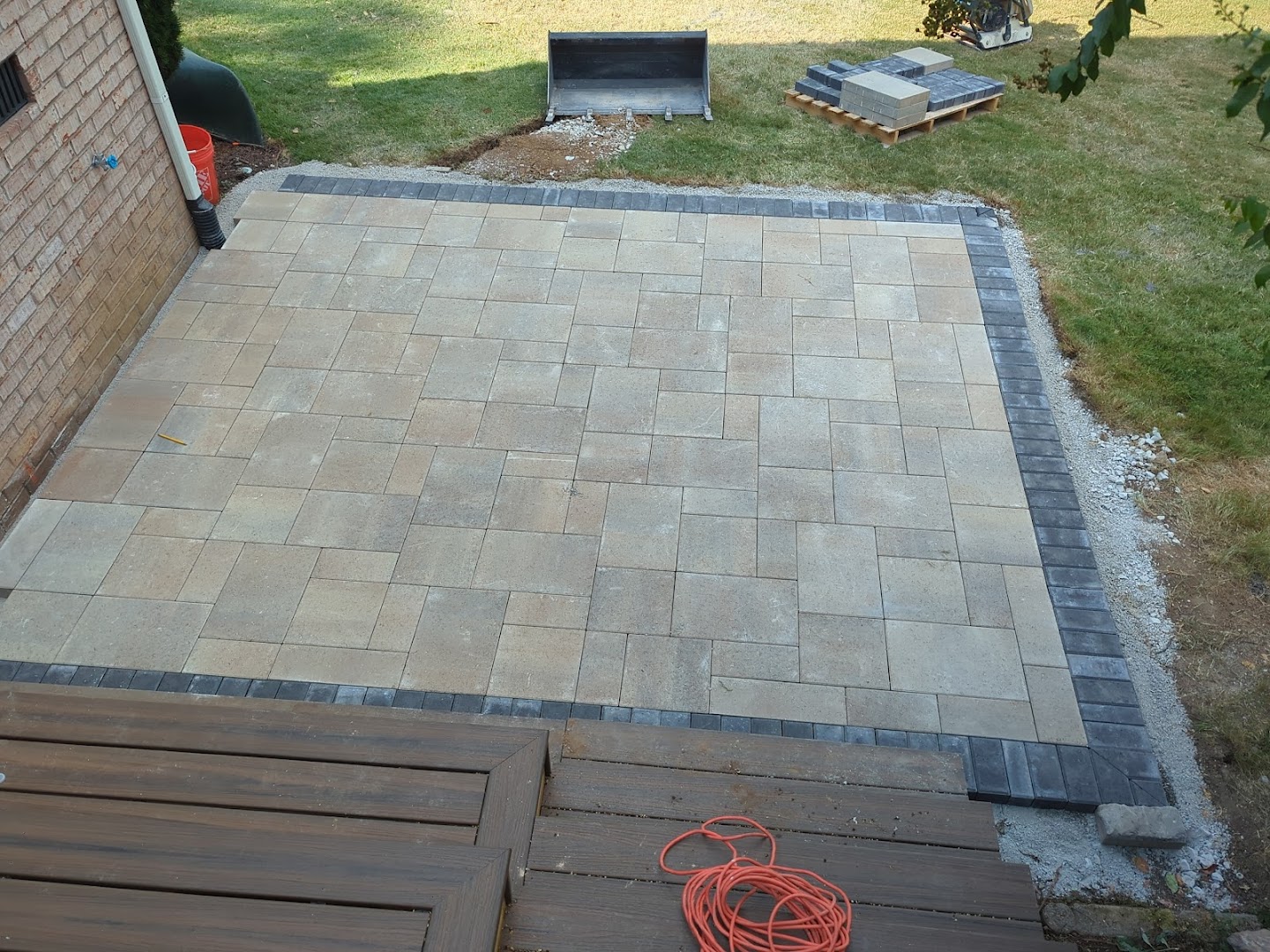Custom paver patio install, Franklin TN